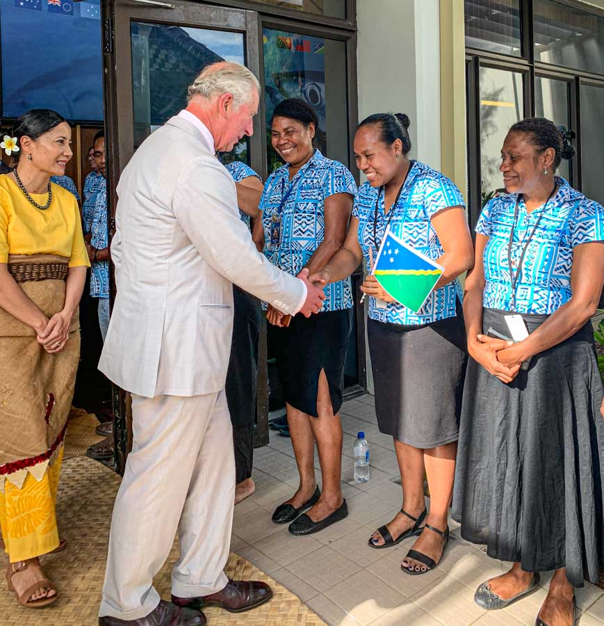 HRH, the Prince of Wales, meeting FFA staff. Photo: FFA.