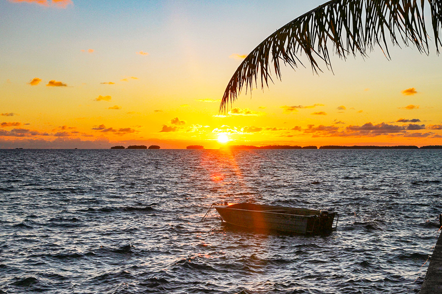Sunrise over the Fakaofo lagoon, Tokelau, November 2018. Photo: Fatu Tauafiafi/Pacific Guardians.