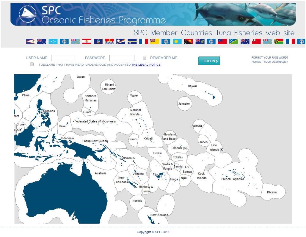 Country Web Pages provide Pacific government fisheries agencies with confidential and accessible tuna graphics and data