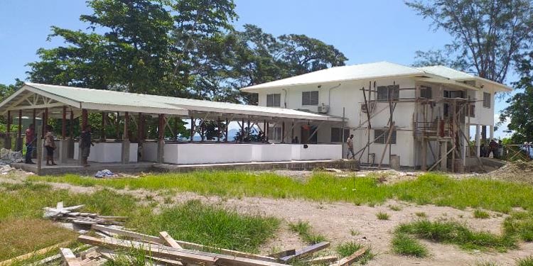 Building of office and pools nears completion at Aruligo tilapia hatchery, Guadalcanal